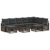 vidaXL Conjunto de Sof&aacute; de Jardim 10 pcs Cinzento vime PE