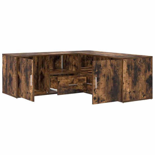 vidaXL Arm&aacute;rio de canto 200x40x45 cm derivados madeira carvalho fumado