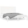 vidaXL Estrutura de cama 120x200 cm madeira maci&ccedil;a branco