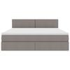 vidaXL Cama com arruma&ccedil;&atilde;o e colch&atilde;o Cinzento-acastanhado 160 x 200 cm