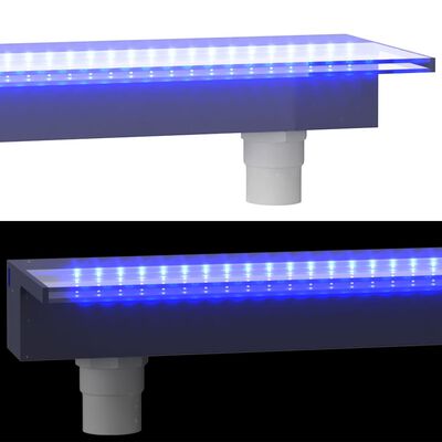 vidaXL Cascata com luzes LED RGB 60 cm acrílico