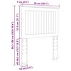 vidaXL Cabeceira com cabeceira Madeira Antiga 75 cm Madeira processada