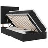vidaXL Cama de Armazenamento LED com Colch&atilde;o Preto 90 x 190 cm Veludo