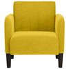 vidaXL Poltrona com apoio de bra&ccedil;os 54 cm veludo amarelo