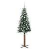 vidaXL &Aacute;rvore de Natal Slim com 300 LEDs com suporte Verde 180 cm