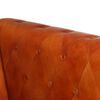 vidaXL Poltrona chesterfield couro genu&iacute;no bronze