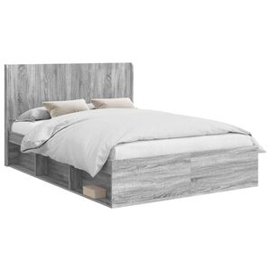 vidaXL Estrutura de Cama com Armazenamento e Cabeceira 2 unid.