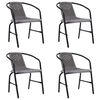 vidaXL Cadeiras de jardim 4 pcs vime pl&aacute;stico e a&ccedil;o 110 kg