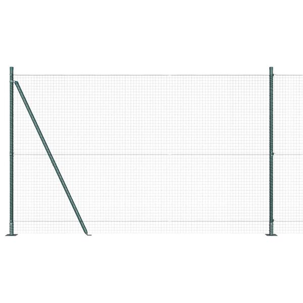 vidaXL Poste de Cerca Verde 10 x 1,6 m (malha de 25 x 25 mm) A&ccedil;o e PVC