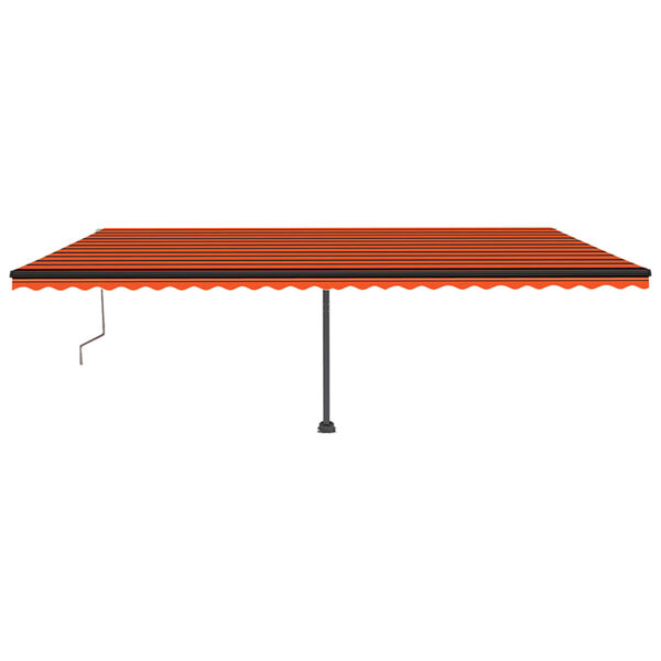 vidaXL Toldo autom&aacute;tico independente 600x350 cm laranja e castanho
