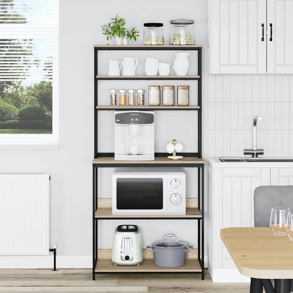 vidaXL Prateleira de Cozinha Carvalho Sonoma 80 x 40 x 168 cm