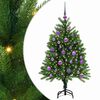 vidaXL Árvore de Natal com 150 LEDs com suporte Verde 120 cm PE