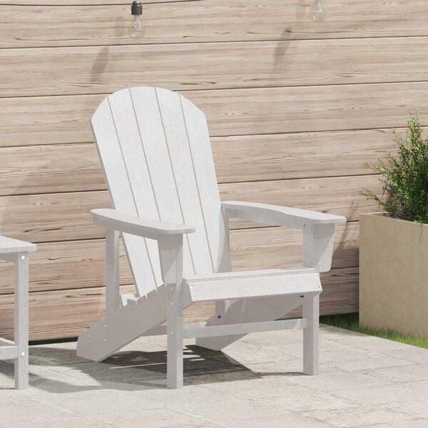 vidaXL Cadeira Adirondack Branco 82 x 74 x 92 cm HDPE