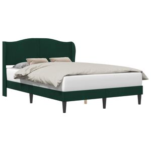 vidaXL Estrutura da Cama Verde-Escuro 140 x 190 cm Veludo