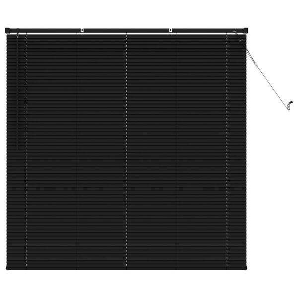 vidaXL Cortina Veneziana Manual Ajust&aacute;vel Preto 150 x 130 cm PVC