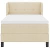 vidaXL Cama Box com colch&atilde;o com cabeceira Creme 80 x 200 cm tecido