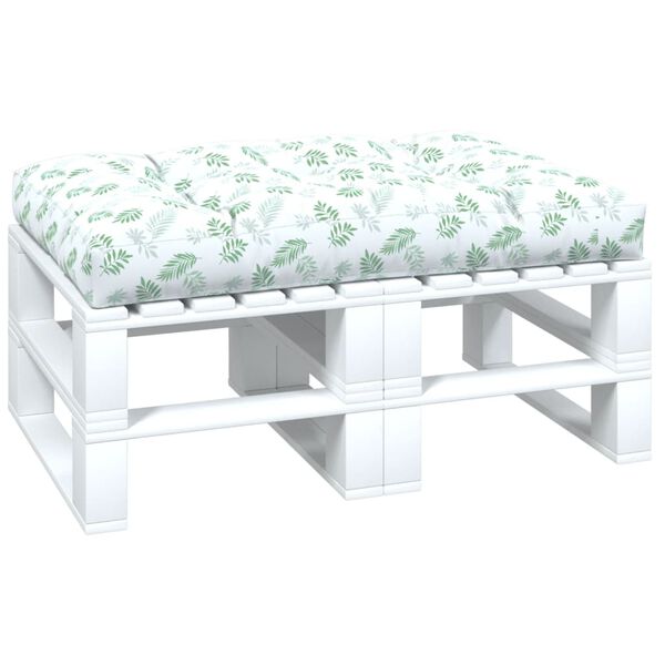 vidaXL Almofad&atilde;o para sof&aacute; de paletes 120x80x12cm tecido padr&atilde;o folhas