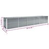 vidaXL Canteiro elevado de jardim 480x80x77cm a&ccedil;o galvanizado cinzento