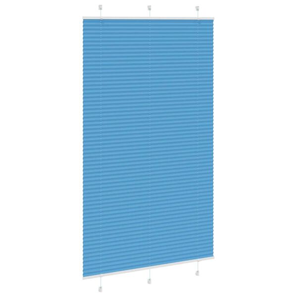 vidaXL Plissado Cego Azul 120x200 cm Largura Tecido 119,4 cm Poli&eacute;ster