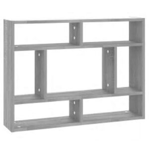 vidaXL Estante 75x16x55 cm derivados de madeira cinzento sonoma