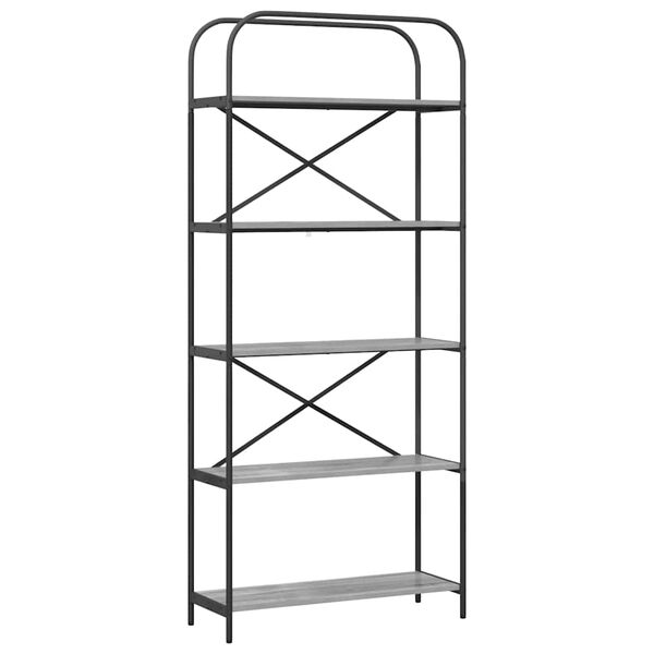 vidaXL Estante Cinza Sonoma 80 x 30 x 183 cm Madeira processada