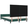vidaXL Cama Box com cabeceira Verde Escuro 160 x 200 cm Veludo