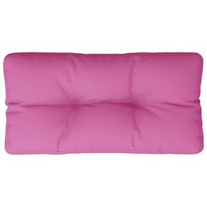 vidaXL Almofad&atilde;o para sof&aacute; de paletes 80x40x12 cm tecido rosa