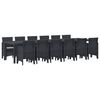 vidaXL Conjunto de Jantar para Jardim 13 pcs Antracite Rattan Polt