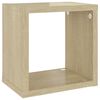 vidaXL Prateleiras parede forma de cubo 6 pcs 22x15x22cm branco/sonoma