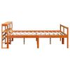 vidaXL Estrutura cama c/ cabeceira 135x190cm pinho maci&ccedil;o castanho-mel