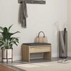vidaXL Banco de Hall com almofada Carvalho Sonoma 63 x 38 x 40 cm