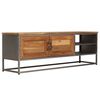 vidaXL M&oacute;vel de TV em teca reciclada e a&ccedil;o 120x30x40 cm