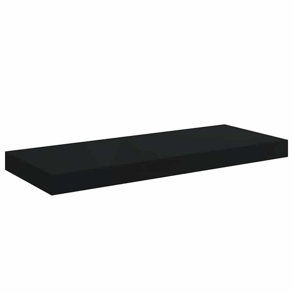 vidaXL Prateleira de parede suspensa 60x23,5x3,8 cm MDF preto