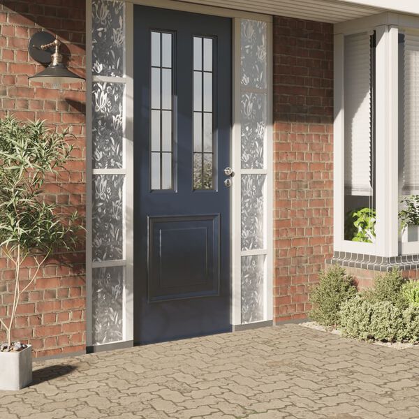 vidaXL Pel&iacute;cula para janela fosca 60x500 cm PVC padr&atilde;o de flor