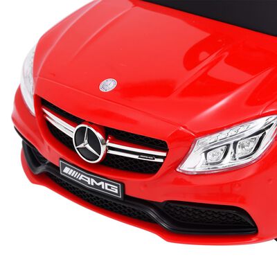 vidaXL Carro infantil de empurrar Mercedes-Benz C63 vermelho