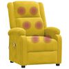 vidaXL Poltrona de massagens veludo amarelo