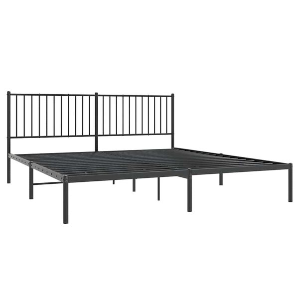vidaXL Estrutura de cama com cabeceira 183x213 cm metal preto