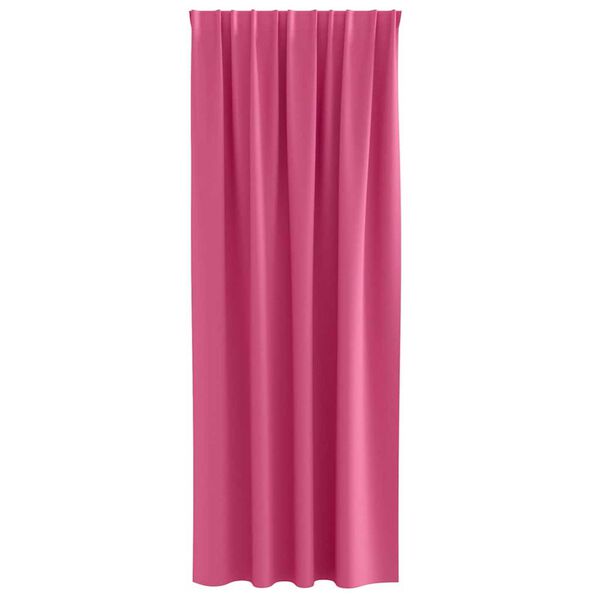 vidaXL Cortinas Blackout com Argolas 2 pcs Rosa Brilhante 260 x 140 cm