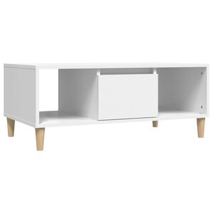 vidaXL Mesa de centro 90x50x36,5 cm derivados de madeira branco