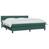 vidaXL Cama com molas colch&atilde;o 200x210 cm veludo verde-escuro