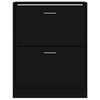 vidaXL Sapateira 63x24x81 cm derivados de madeira preto