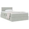 vidaXL Cama com Armazenamento Cinzento-claro 120 x 200 cm Veludo