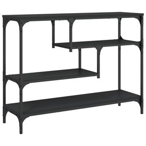 vidaXL Mesa consola 100x30x75 cm derivados de madeira preto