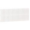 vidaXL Cabeceira de parede 147x3x60 cm madeira de pinho maci&ccedil;a branco
