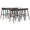 vidaXL 7 pcs conjunto de bar branco e cinzento