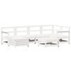 vidaXL 7 pcs conjunto de sof&aacute;s para jardim pinho maci&ccedil;o branco