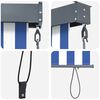 vidaXL Estores de rolo Azul e Branco 200 x 250 cm Tecido e Alum&iacute;nio