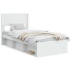 vidaXL Estrutura de Cama com Armazenamento e Cabeceira Branco