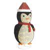 vidaXL Pinguim de Natal decorativo com luzes LED tecido de luxo 180 cm