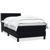 vidaXL Cama com molas/colch&atilde;o 100x210 cm veludo Preto
